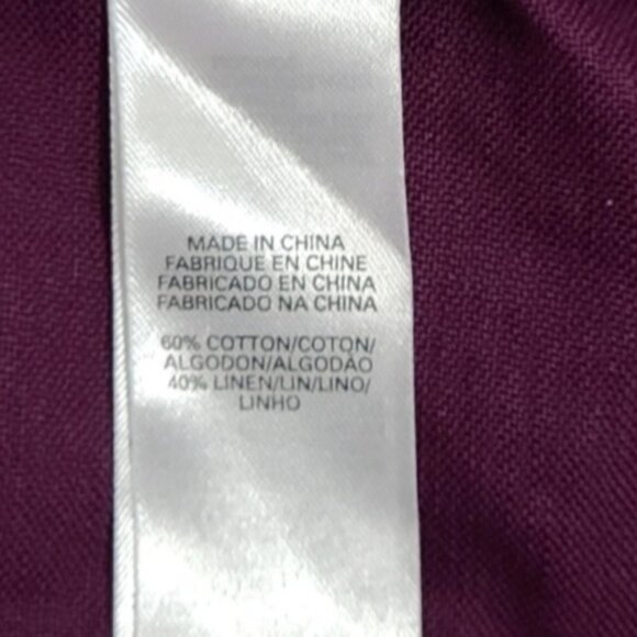 French Connection Underground Purple Twill Cotton & Linen Jacket Women's Size 10 - Picture 11 of 15